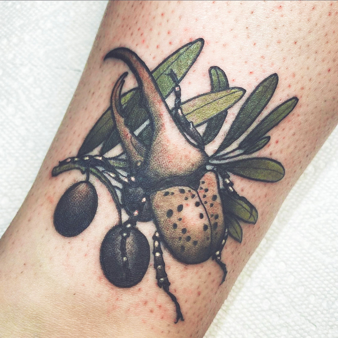 Alex Cfourpo  Rhinoceros beetle tattoo for Alexandra rhinoceros