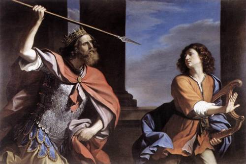 Saul Attacking David, Guercino, 1646
