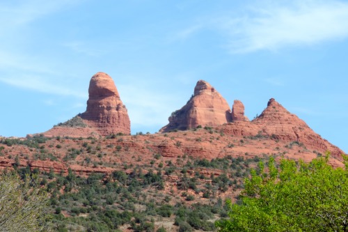 Three views of Red Rocks Near Sedona, Arizona, March 2014.