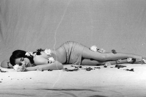 lafilleblanc:  Sarah-Jean ‘Swallowed by the Season’ her quote:  “As her body lay limp upon the cold, barren earth, flowers flourished and grew from her limbs, consuming her body; she was swallowed by the season, finally one with the Earth once
