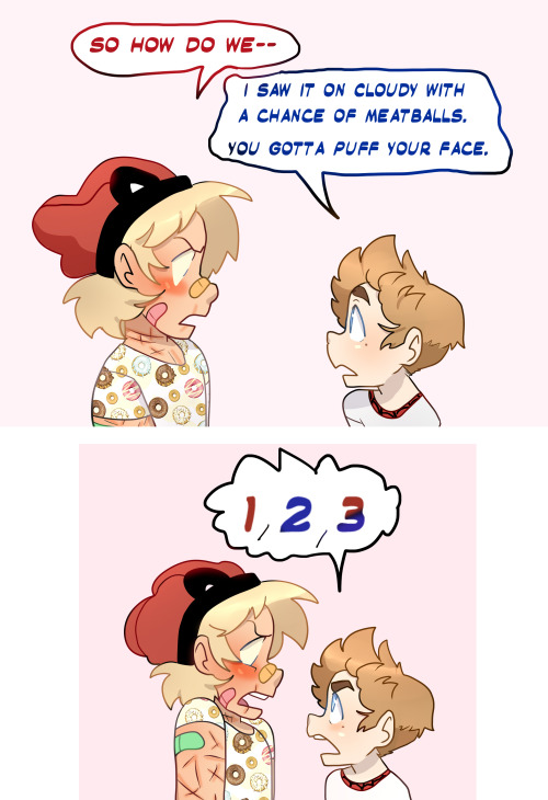 ask-thelittleheros:  Wade:…I guess you could say that….Meh actually kissin’s pretty weird it’s like face fighting. Adults make no sense. 