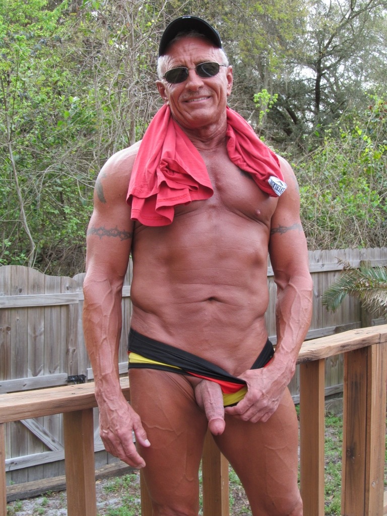 maturemanexhibitionist:  A few shots without my top that I had overlooked with the