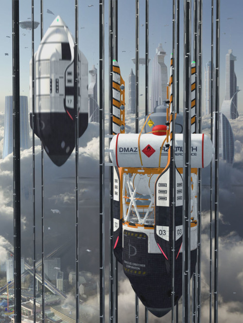  Damocles space elevator hub - Sergio Botero 