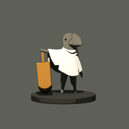 This little bird was drew by @davidaguado142 for LDJAM 40. I liked his design so much that I&rsq