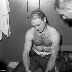 hairyathletes: hairyathletes:  A couple great shots of hockey star and stud Bobby Hull.. Could he be showing anymore like in the towel photo? We can almost see everything. almost…  Worth another look 