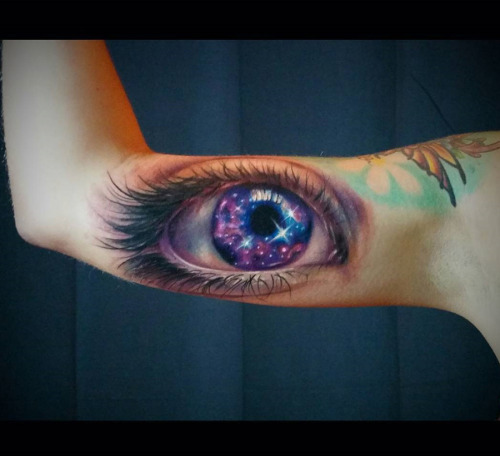 XXX tattooideas123:  Galaxy Eyehttp://tattooideas247.com/cosmic-eye/ photo