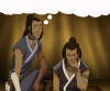 atlasapphics:backhurtyy:meteor-sword:god i love hakoda and how his tunic is just fully open chested. king[ID: An edited screenshot from Avatar picturing Bato and Hakoda in a tent. Hakoda is sitting and he has his left hand on his chin with a pensive look