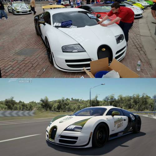 Saw this 1 of 1 #Bugatti #Veyron #purblanc #forzahorizon3 #