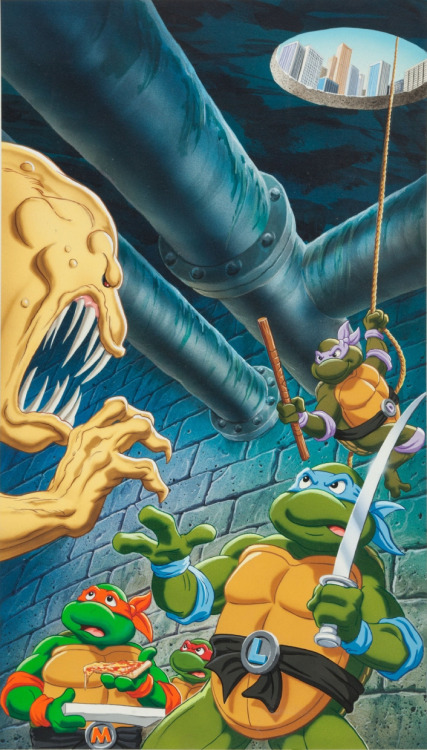 cinematicwasteland:Teenage Mutant Ninja Turtles VHS Artwork, by Greg Martin.