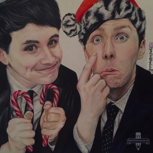 Merry Phanmas (Dan Howell and Phil Lester Phan art ) @amazingphil @danisnotonfire @youtube