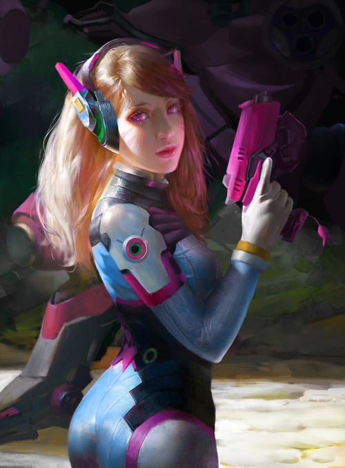 Overwatch D.va  Weile Zhang www.artstation.com/artwork/d34k1