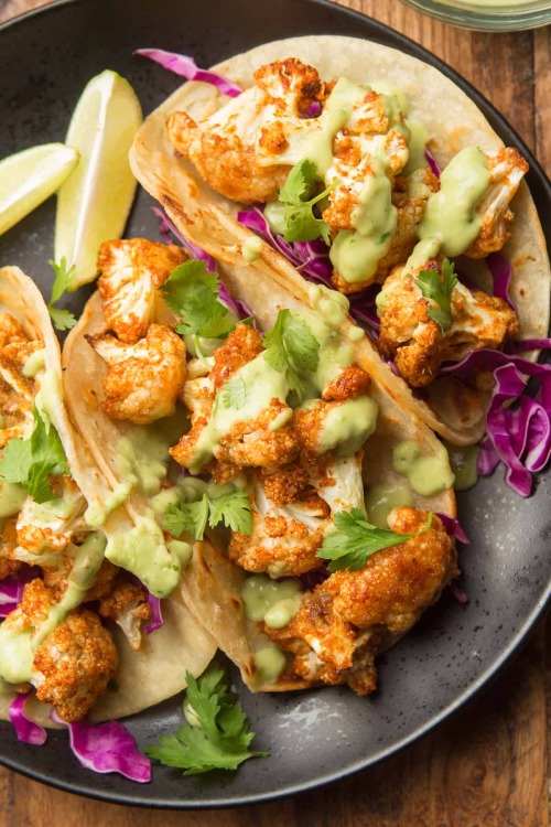 tinykitchenvegan:Spicy Cauliflower Tacos