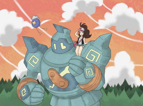 wilperi:Weekly drawing: Nothing better than having a giant Golurk friend.