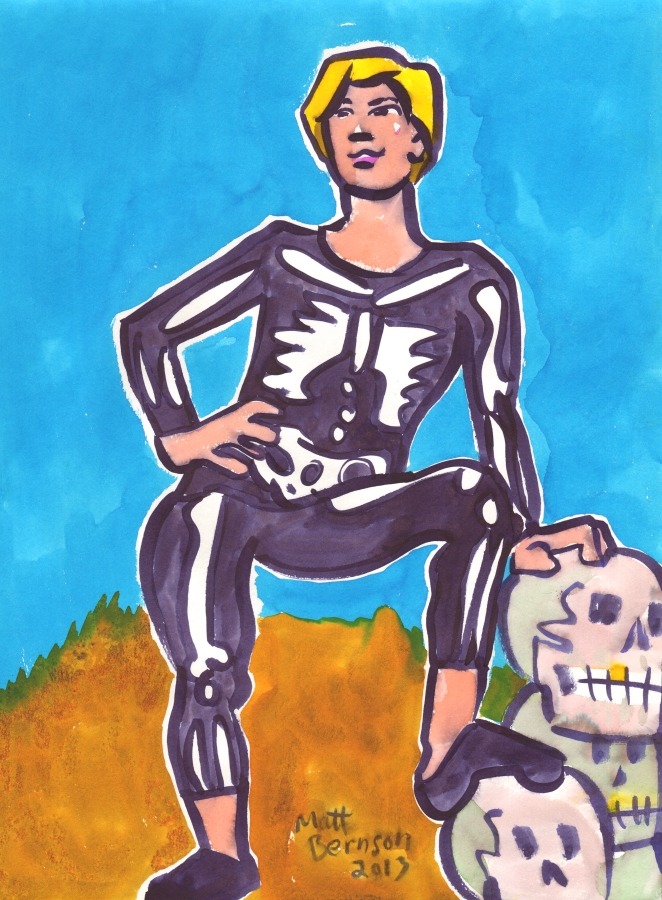 These are drawings of Sarah Elizabeth from Dr. Sketchy&rsquo;s Boston.Ink &amp;