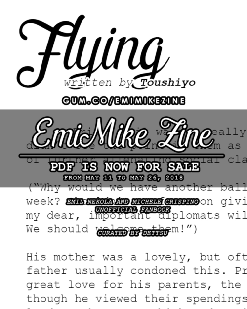 Featured writer: @toushiyo   The #EmiMikeZine PDF is now up for sale! ⇢ EmiMike Zine 