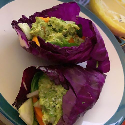 For #rawvegan Thursday @mkern9 made mango lime cabbage tacos. #rawveganweek #vegan #healthylifesty