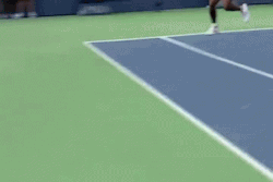 Serena Williams does the splits. What that girl could do in bed!