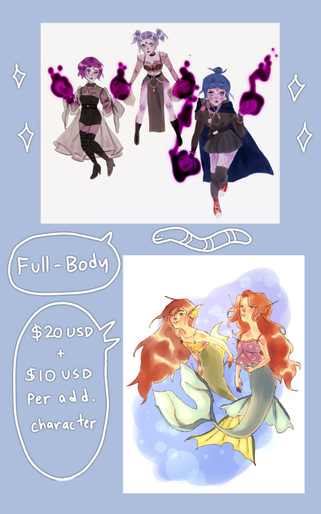 glumby:heyo im opening character commissions again :^P so if you’re interested it would be very much