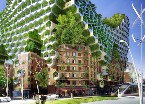 speculativexenolinguist: thegasolinestation:Paris Smart City 2050 by Vincent Callebautthis 