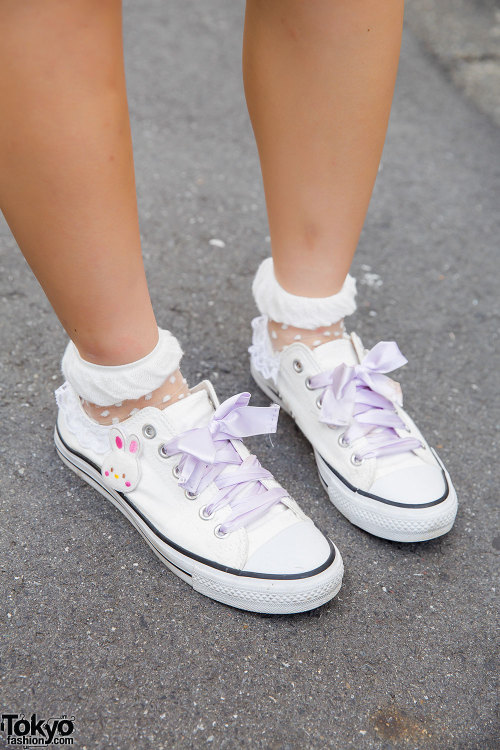 tokyo-fashion:  Harajuku students Naotan & Mogotan wearing pastel fashion from Milklim, Spinns, WEGO, and Shimamura. Full Looks 