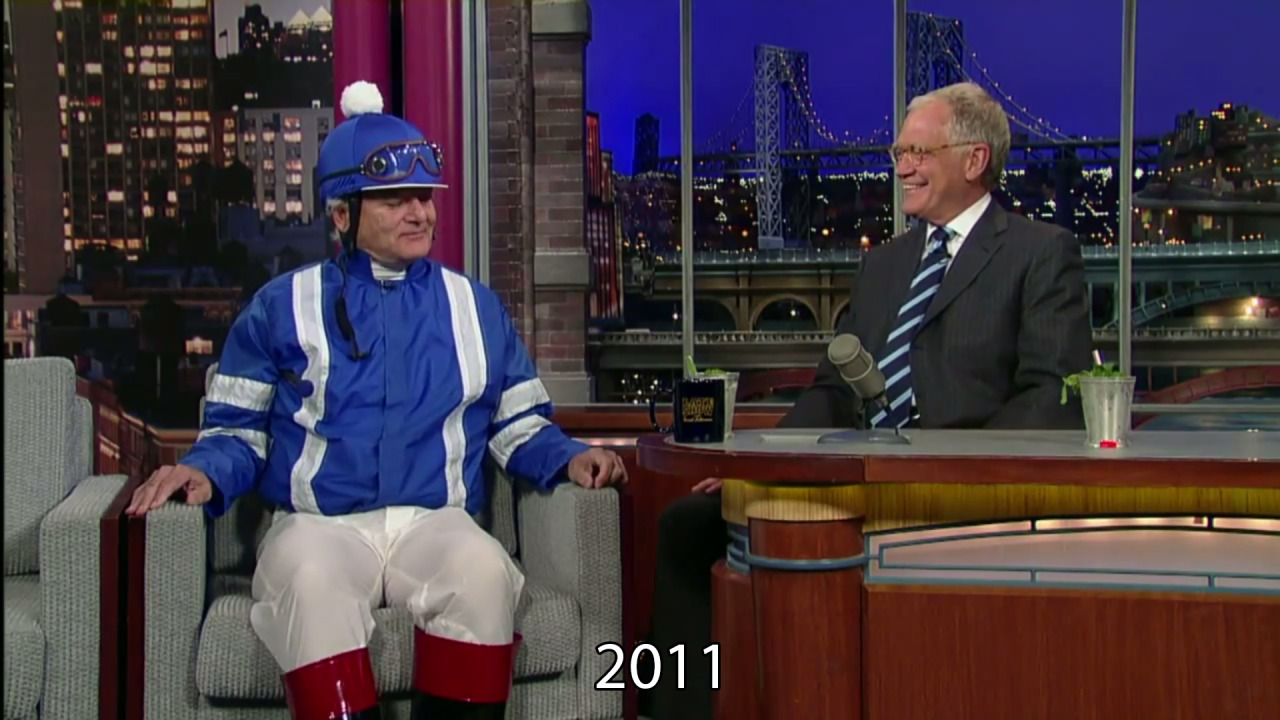 the-absolute-funniest-posts:  Bill Murray on the Late Show through the years.  