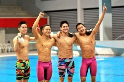 Jackdsg:  Congrats Guys For Winning 4 X 200 Free Relay At Sea Games! From Left Danny