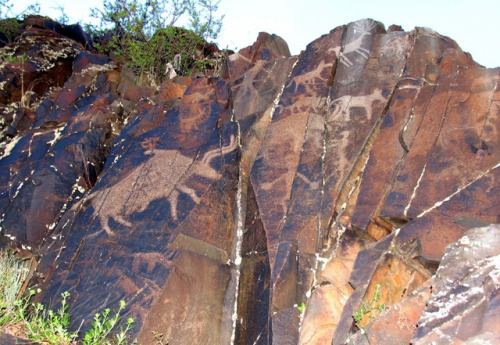 theoldstone:Tamgaly is a site of 5000 petroglyphs located in Kazakhstan. While most  of the pet