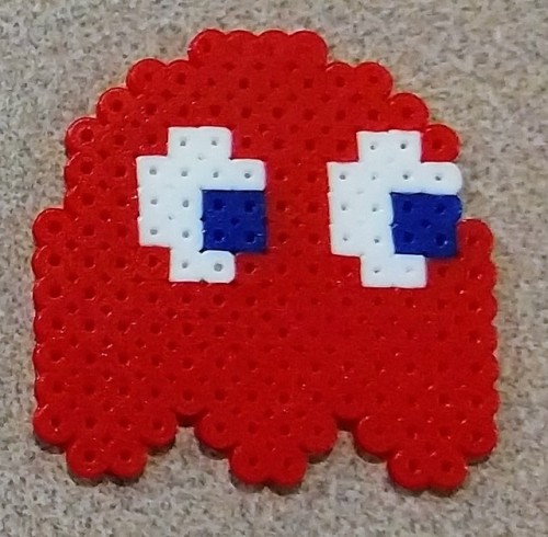 Pac-Man:  BlinkyPac-Man is owned by Namco.Find more perler bead patterns and links to my shop o