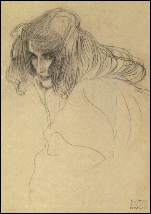 vizuart:Gustav Klimt - study of “Lasciviousness” (1902)