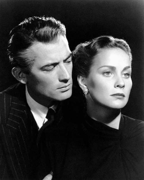 Gregory Peck and Alida Valli in publicity stills for The Paradine Case  (Alfred Hitchcock, 1947)