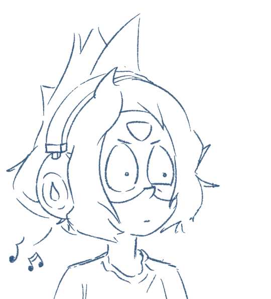 ze-pie:  Okay like, my brain was telling me that Peridot would look kinda nice in a pair of over-the-ear headphones so this has been a failed experiment. 