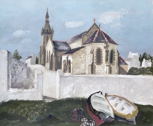 Treboul Church, Brittany   -    Christopher Wood , 1930.British, 1901–1930 oil on board ,