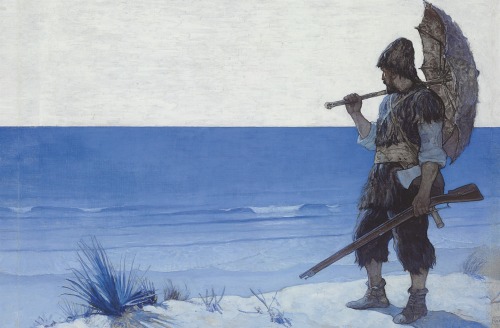 N.C. WYETHRobinson Crusoe, EndpaperOil on Canvas30&quot; x 45.5&quot;