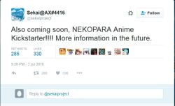 Anime and not a high budget, fully-voiced hentai OVA?The fuck?Either way, more Nekopara in my plate is always welcome.