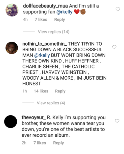 flyandfamousblackgirls:  Please do better protecting Black girls! Good lord! No surprise that R. Kelly is back charting on Itunes. This is a fool.  Have this same energy when they lock his ass up for this new tape. 