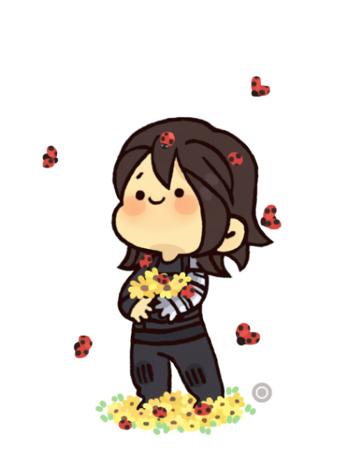 thegirlinthebyakko: @allmyfavoritethings724  asked for Bucky and ladybugs &lt;333