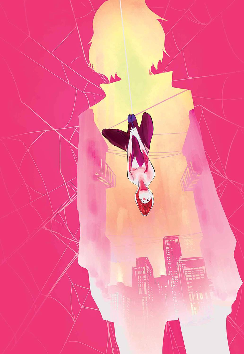 Captain America, She-Hulk, Spider-Ham & the Mary Janes crash Gwen’s first annual! Look for Spider-Gwen Annual #1, out next week @ Curious Comics!