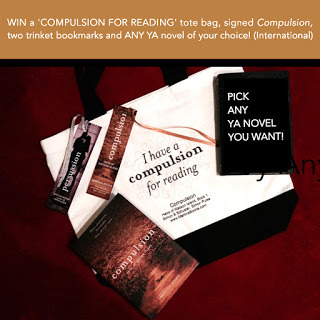 Are you addicted to reading? Want an “I have a compulsion” tote bag? Truly, they are awesome!
Oh, and it comes with a copy of Compulsion and any other YA novel you want to pick. Seriously. Any novel. Go now! : )
a Rafflecopter giveaway