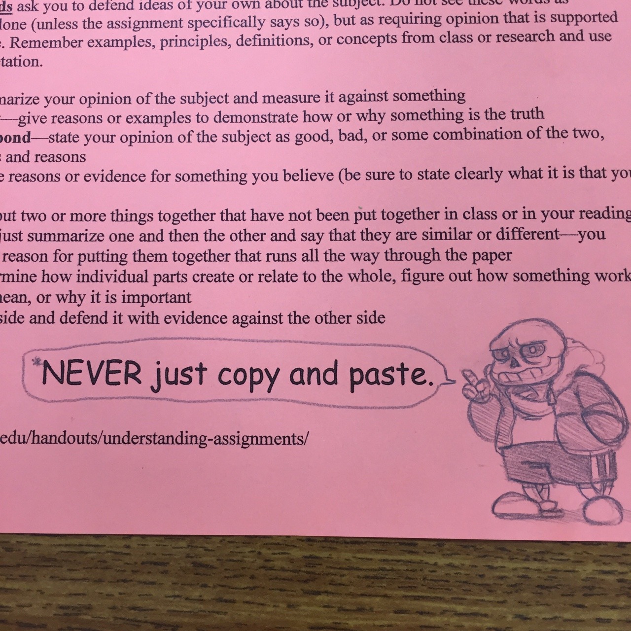 tateratots:  there was a lecture about plagiarism at school today 