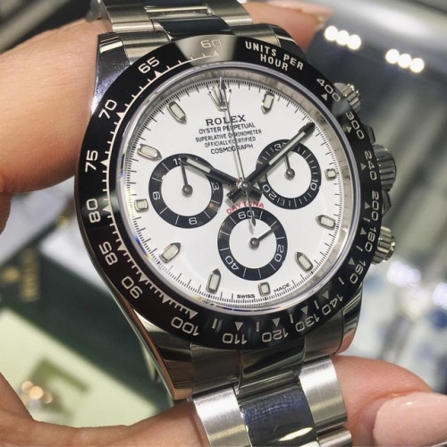 Men&rsquo;s Rolex Stainless Steel 40 mm Ceramic Daytona w/ White Dial Model # 116500 #rolex #116500 