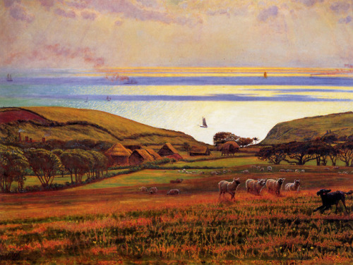 Fairlight Downs, Sunlight on the Sea by William Holman Hunt, 1852