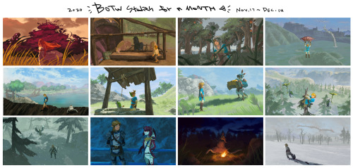 My botw studies for approx. a month! There’s one that I haven’t uploaded yet since it’s being used f