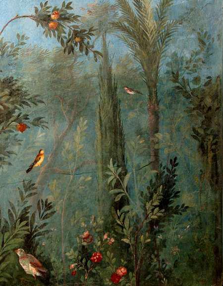 salomehoshi: Fresco from the Villa of Livia , Prima Porta, near Rome , circa 1st century BCE