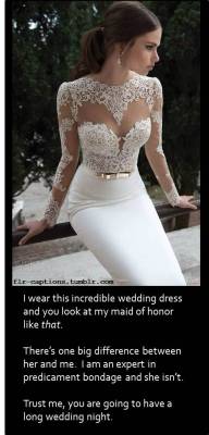 I wear this incredible wedding dress and