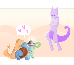 mametyramon:  Happy birthday, Mewtwo!!