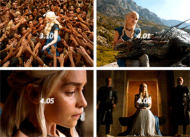 blakeilvely:  Daenerys Targaryen’s appearences throughout the seasons (Jon’s version)