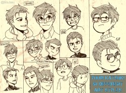 msjasu:  Practicing different art styles with Katsuki Yuuri as my muse :D Part 1 out of 2  