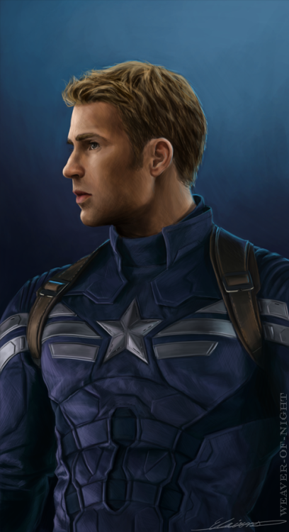 weaver-of-night:Captain Rogers, drawn in PhotoshopPrints for sale on Society6