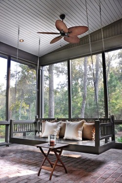 georgianadesign:  Porch swing in Palmetto Bluff, SC. Hansen Architects.