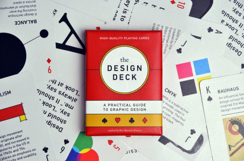 A set of playing cards that double as a practical guide to graphic design,  by a student Ben Barrett